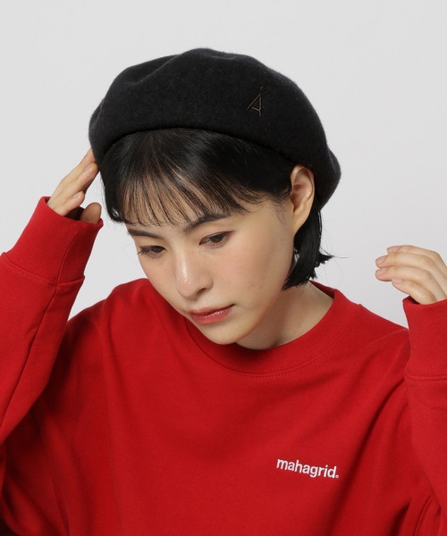 ALAND（エーランド）の「【UNISEX】ALAND／Aロゴベレー（ハンチング/ベレー帽・レディース・ブラック/グレー・FREE）」の6枚目の写真