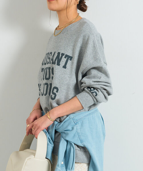 un dix cors(アンディコール)の「ロゴ裏毛プルオーバー(Tシャツ/カットソー・レディース・グレー/チャコールグレー/ブルー・FREE)」の16枚目の写真