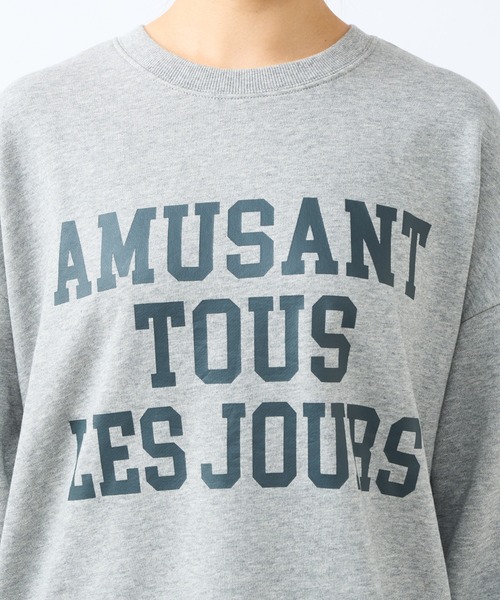 un dix cors(アンディコール)の「ロゴ裏毛プルオーバー(Tシャツ/カットソー・レディース・グレー/チャコールグレー/ブルー・FREE)」の9枚目の写真