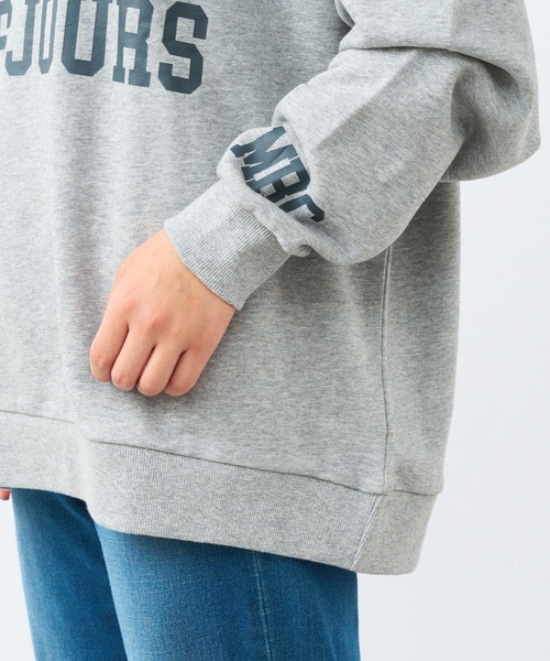 un dix cors(アンディコール)の「ロゴ裏毛プルオーバー(Tシャツ/カットソー・レディース・グレー/チャコールグレー/ブルー・FREE)」の11枚目の写真