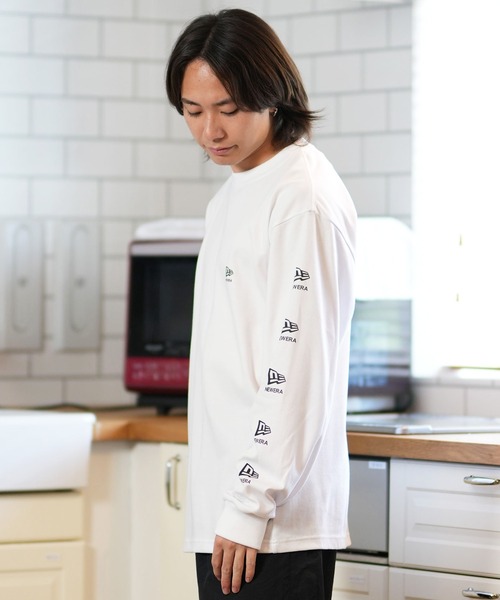 NEW ERA(ニューエラ)の「NEW ERA/ニューエラ 長袖Tシャツ/ロンT スリーブプリント 吸水速乾 14324676/14324677/14324678(Tシャツ/カットソー・メンズ・ブラック/ストーン/ホワイト・L/M/XXL/XL)」の7枚目の写真