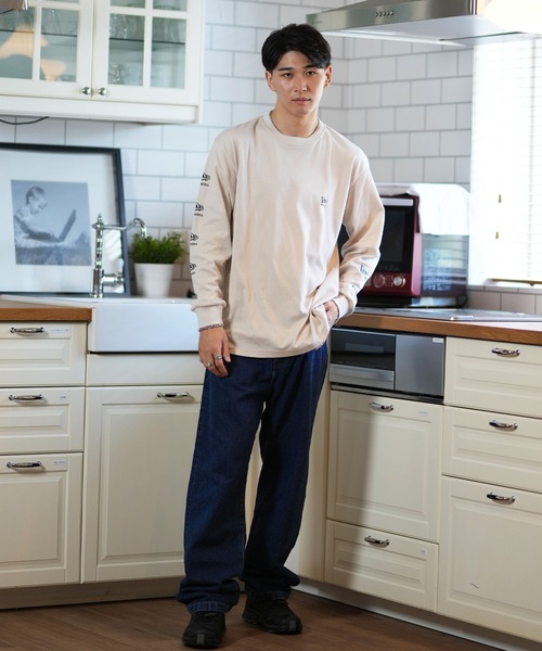 NEW ERA(ニューエラ)の「NEW ERA/ニューエラ 長袖Tシャツ/ロンT スリーブプリント 吸水速乾 14324676/14324677/14324678(Tシャツ/カットソー・メンズ・ブラック/ストーン/ホワイト・L/M/XXL/XL)」の17枚目の写真