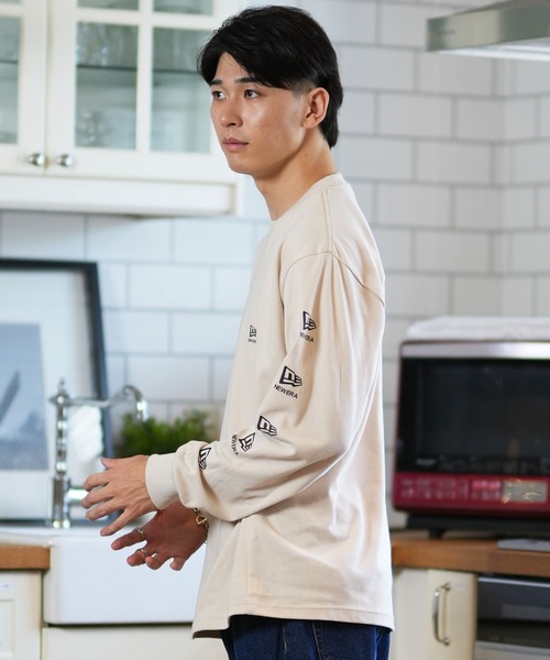 NEW ERA(ニューエラ)の「NEW ERA/ニューエラ 長袖Tシャツ/ロンT スリーブプリント 吸水速乾 14324676/14324677/14324678(Tシャツ/カットソー・メンズ・ブラック/ストーン/ホワイト・L/M/XXL/XL)」の14枚目の写真