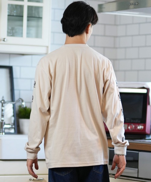 NEW ERA(ニューエラ)の「NEW ERA/ニューエラ 長袖Tシャツ/ロンT スリーブプリント 吸水速乾 14324676/14324677/14324678(Tシャツ/カットソー・メンズ・ブラック/ストーン/ホワイト・L/M/XXL/XL)」の15枚目の写真