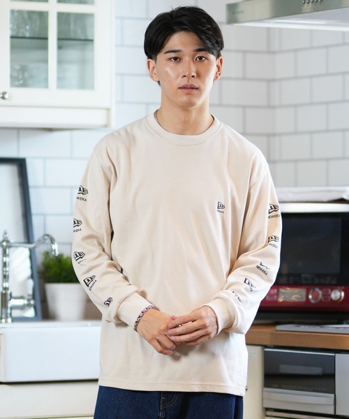 NEW ERA(ニューエラ)の「NEW ERA/ニューエラ 長袖Tシャツ/ロンT スリーブプリント 吸水速乾 14324676/14324677/14324678(Tシャツ/カットソー・メンズ・ブラック/ストーン/ホワイト・L/M/XXL/XL)」の13枚目の写真
