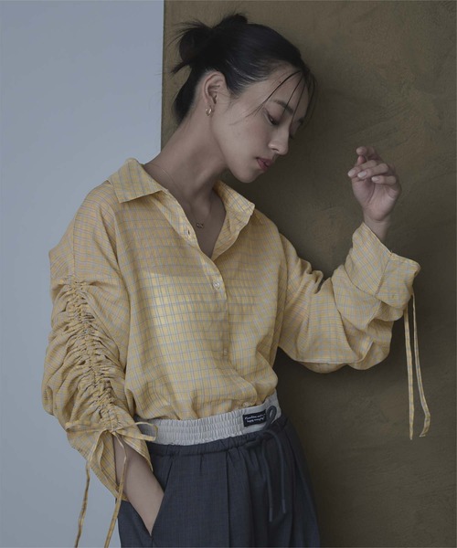 miette(ミエット)の「ドロストスリーブシアーチェックシャツ(シャツ/ブラウス・レディース・ホワイト/イエロー/ブルー・FREE)」の20枚目の写真