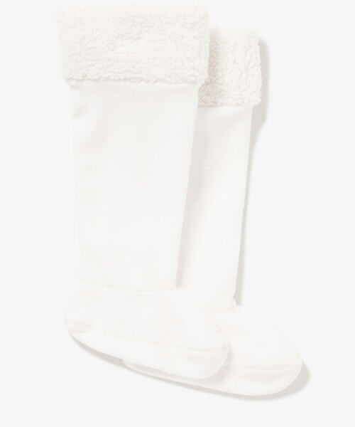 AIGLE（エーグル）の「カフ付きブーツ用ボアフリース ブーツウォーマー（ソックス/靴下・レディース・ホワイト/ブラック・XS/M/XL）」の3枚目の写真