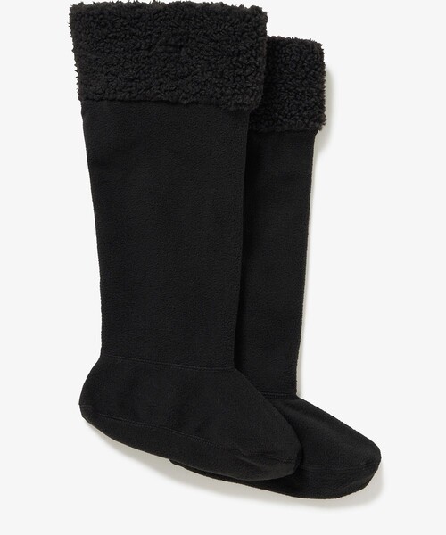 AIGLE（エーグル）の「カフ付きブーツ用ボアフリース ブーツウォーマー（ソックス/靴下・レディース・ホワイト/ブラック・XS/M/XL）」の5枚目の写真