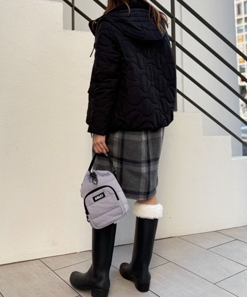 AIGLE（エーグル）の「カフ付きブーツ用ボアフリース ブーツウォーマー（ソックス/靴下・レディース・ホワイト/ブラック・XS/M/XL）」の13枚目の写真