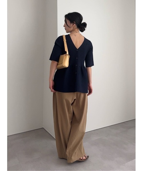 titivate（ティティベイト）の「カーヴィーシルエットゴムパンツ（その他パンツ・レディース・ピンク/ブラウン/ブラック/ホワイト・L/M/S）」の10枚目の写真