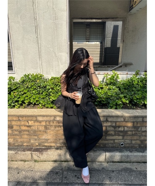 titivate（ティティベイト）の「カーヴィーシルエットゴムパンツ（その他パンツ・レディース・ピンク/ブラウン/ブラック/ホワイト・L/M/S）」の13枚目の写真