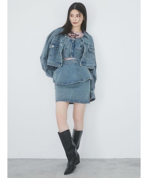 MURUA(ムルーア)の「【セット販売】デニムジャケット&ミニスカートセット(セットアップ・レディース・ピンク/ブルー/ブラック・1/2)」の21枚目の写真