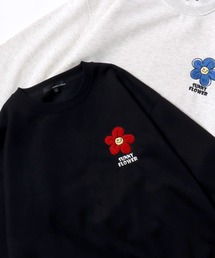 SITRY(�V�g���[)��Flower �� Ghost Embroidery Sweat Shirt/�t�����[ �S�[�X�g �T�K�� �����|�C���g�h�J �I�[�o�[�T�C�Y �g���[�i�[ �X�E�F�b�g ���f�B�[�X �����Y(�X�E�F�b�g)