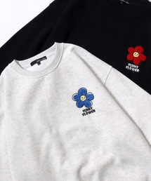 レディースのスウェット（グレー/灰色系・花柄・ボタニカル柄