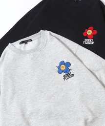 2026AW新柄 Flower & Ghost Embroidery Sweat Shirt/フラワー ゴースト サガラ ワンポイント刺繍 オーバーサイズ トレーナー スウェット レディース メンズ