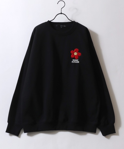 SITRY（シトリー）の「Flower ＆ Ghost Embroidery Sweat Shirt/フラワー ゴースト サガラ ワンポイント刺繍 オーバーサイズ トレーナー スウェット レディース メンズ（スウェット・メンズ・アッシュ/グレー系その他/ブラック/ブラック系その他/ブラック系その他2/グレー系その他3/グレー系その他2/ブラック系その他3・M/L）」の20枚目の写真