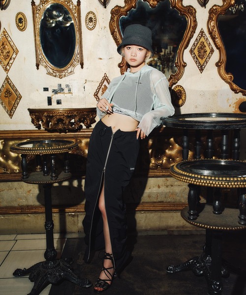 Subciety(サブサエティ)の「Front zip gather skirt【WOMEN】(スカート・レディース・ブラック/ネイビー・FREE)」の5枚目の写真