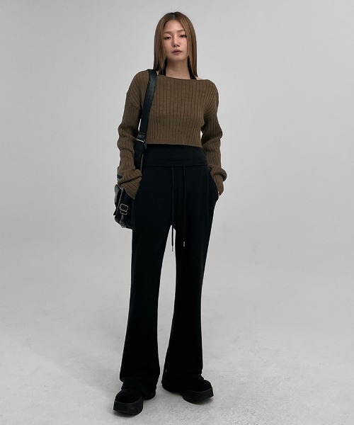 【セール】[MADE] エイトミンクブーツカットバンディングパンツ（スウェットパンツ）｜BLACKUP（ブラックアップ）