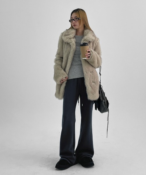 【セール】[MADE] エイトミンクブーツカットバンディングパンツ（スウェットパンツ）｜BLACKUP（ブラックアップ）