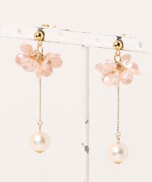 【fuwari】コットンパール揺れる 小花のサージカルステンレスピアス(MA)