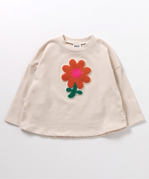 BREEZE（ブリーズ）の「【ジュニア対応】GIRLSバリエーションロンT（Tシャツ/カットソー・キッズ・チャコール/ピンク/オフホワイト・80/90/100/110/120/130/140）」の2枚目の写真