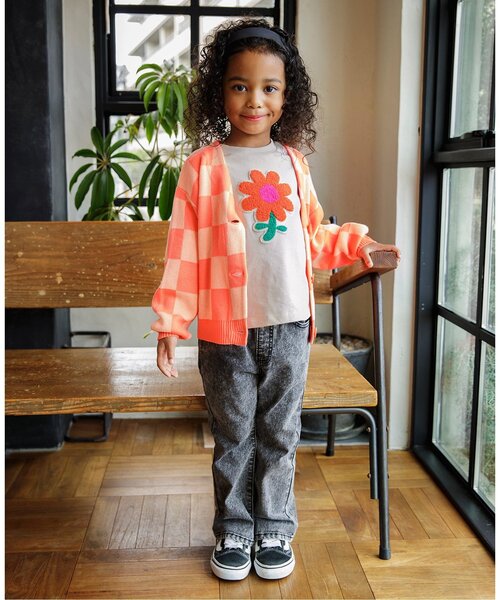 BREEZE（ブリーズ）の「【ジュニア対応】GIRLSバリエーションロンT（Tシャツ/カットソー・キッズ・チャコール/ピンク/オフホワイト・80/90/100/110/120/130/140）」の5枚目の写真