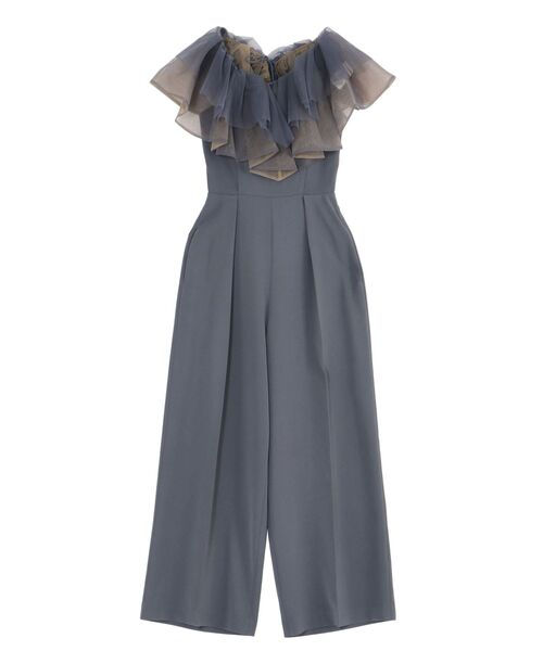 セール】LADYチュールカラーベアパンツドレス 結婚式 お呼ばれ（パンツ