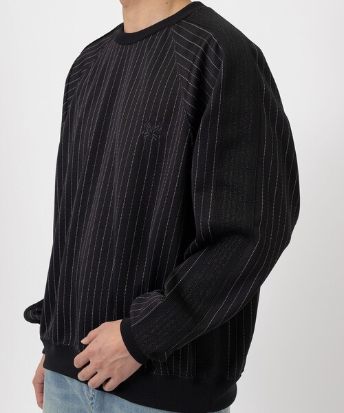 Needles(ニードルス)の「【NEEDLES/ニードルズ】〈別注〉 Track Crew Neck Shirt - Poly Jq / Braiding(スウェット・メンズ・ブラック/グレイッシュベージュ・S/M/L)」の15枚目の写真