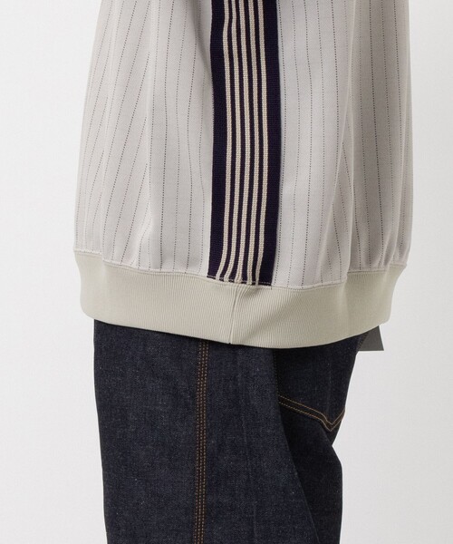 Needles(ニードルス)の「【NEEDLES/ニードルズ】〈別注〉 Track Crew Neck Shirt - Poly Jq / Braiding(スウェット・メンズ・ブラック/グレイッシュベージュ・S/M/L)」の7枚目の写真