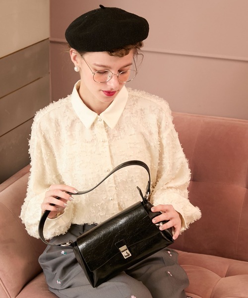 BONLECILL noir(ボンルシールノワール)の「【BONLECILL noir】ワンハンドルフラップスクエアバッグ(ハンドバッグ・レディース・レッド/ブラック・FREE)」の19枚目の写真