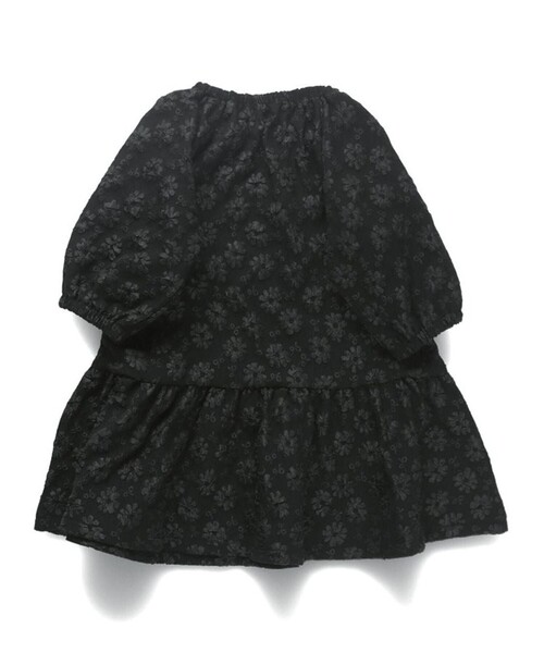 BRANSHES（ブランシェス）の「【b.+A】金子綾/膨れジャガードワンピース（ワンピース・キッズ・ブラック/オフホワイト・90/100/110/120/130/140/150）」の15枚目の写真