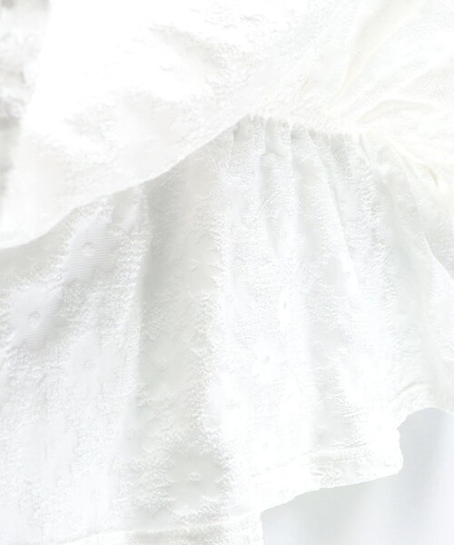 BRANSHES（ブランシェス）の「【b.+A】金子綾/膨れジャガードワンピース（ワンピース・キッズ・ブラック/オフホワイト・90/100/110/120/130/140/150）」の9枚目の写真