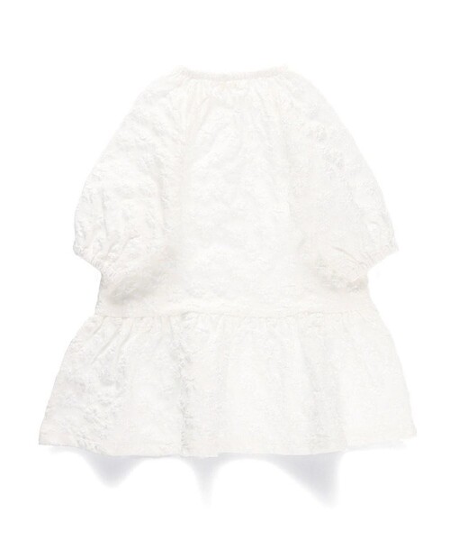 BRANSHES（ブランシェス）の「【b.+A】金子綾/膨れジャガードワンピース（ワンピース・キッズ・ブラック/オフホワイト・90/100/110/120/130/140/150）」の12枚目の写真