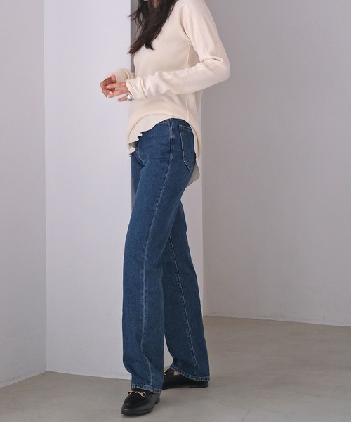 AKTE（アクテ）の「レギュラーフィットデニムパンツ（デニムパンツ・レディース・ブルー・1/2/2T）」の16枚目の写真