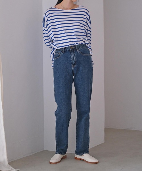 AKTE（アクテ）の「レギュラーフィットデニムパンツ（デニムパンツ・レディース・ブルー・1/2/2T）」の22枚目の写真