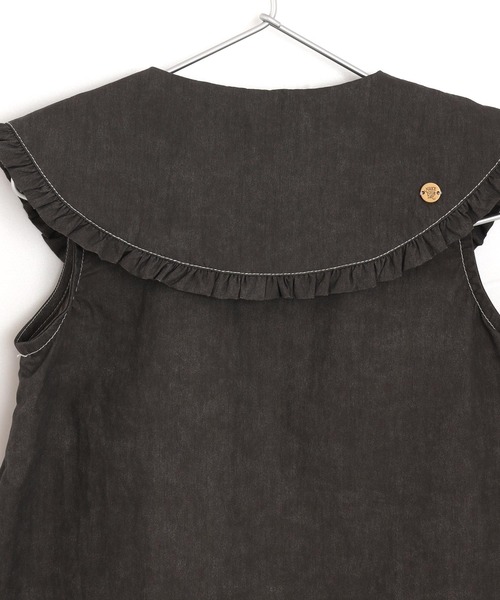 MAKE YOUR DAY（メイクユアデイ）の「ビッグカラーデニムワンピース■150.160cm（ワンピース・キッズ・ブラック/ブルー・160/150）」の8枚目の写真