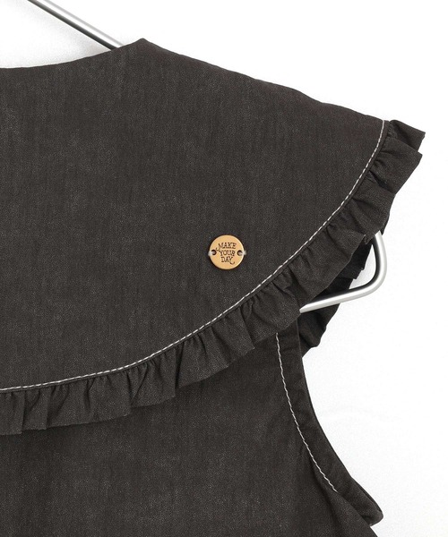 MAKE YOUR DAY（メイクユアデイ）の「ビッグカラーデニムワンピース■150.160cm（ワンピース・キッズ・ブラック/ブルー・160/150）」の9枚目の写真