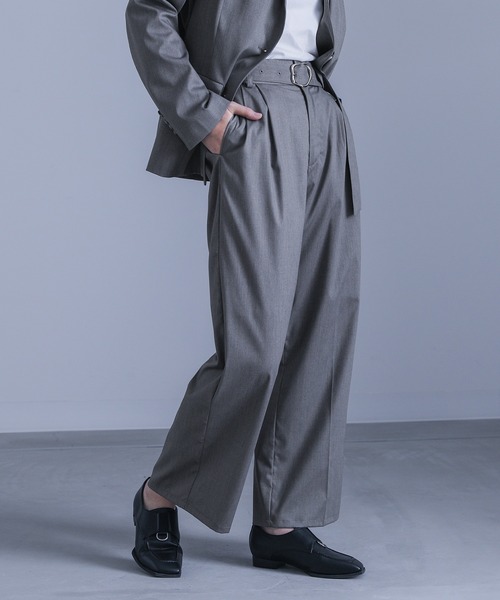 kOhAKU（コハク）の「『変形ベルトバックルタックパンツ』（スラックス・レディース・ブラック/グレー・1/2）」の14枚目の写真