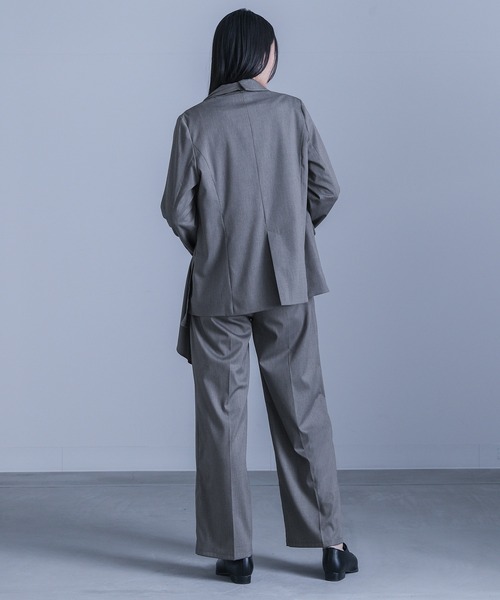 kOhAKU（コハク）の「『変形ベルトバックルタックパンツ』（スラックス・レディース・ブラック/グレー・1/2）」の11枚目の写真