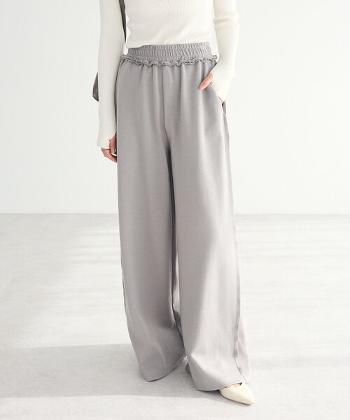 CRAFT STANDARD BOUTIQUE(クラフトスタンダードブティック)の「【ユニセックス】ダブルフェイスカットオフワイドパンツ(スウェットパンツ・レディース・グレー/ブラック/ベージュ・L/M/S)」の6枚目の写真