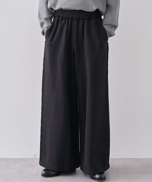 CRAFT STANDARD BOUTIQUE(クラフトスタンダードブティック)の「【ユニセックス】ダブルフェイスカットオフワイドパンツ(スウェットパンツ・レディース・グレー/ブラック/ベージュ・L/M/S)」の14枚目の写真