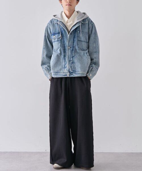 CRAFT STANDARD BOUTIQUE(クラフトスタンダードブティック)の「【ユニセックス】ダブルフェイスカットオフワイドパンツ(スウェットパンツ・レディース・グレー/ブラック/ベージュ・L/M/S)」の16枚目の写真