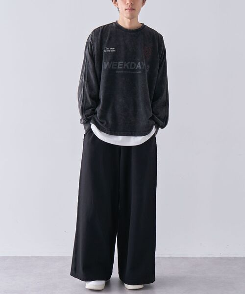 CRAFT STANDARD BOUTIQUE(クラフトスタンダードブティック)の「【ユニセックス】ダブルフェイスカットオフワイドパンツ(スウェットパンツ・レディース・グレー/ブラック/ベージュ・L/M/S)」の19枚目の写真