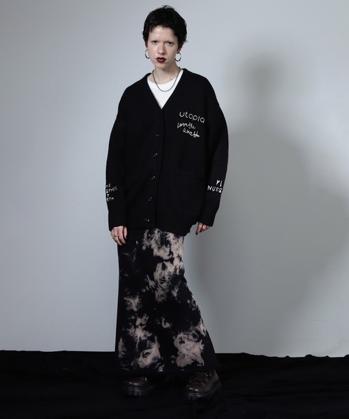 ROSE BUD（ローズバッド）の「(GENE HEAVENS)エンブロイダリー カレッジニットカーディガン（カーディガン/ボレロ・レディース・ホワイト・ONE SIZE）」の12枚目の写真