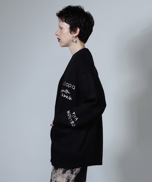 ROSE BUD（ローズバッド）の「(GENE HEAVENS)エンブロイダリー カレッジニットカーディガン（カーディガン/ボレロ・レディース・ホワイト・ONE SIZE）」の15枚目の写真