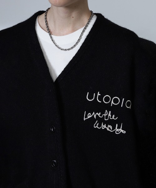 ROSE BUD（ローズバッド）の「(GENE HEAVENS)エンブロイダリー カレッジニットカーディガン（カーディガン/ボレロ・レディース・ホワイト・ONE SIZE）」の17枚目の写真