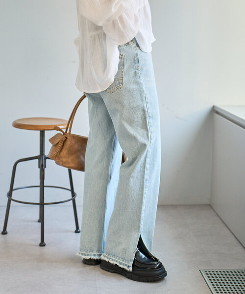 セール】【低身長サイズ/2サイズ展開】ウォッシュドストレート