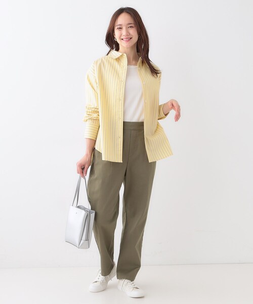 Cutie Blonde（キューティーブロンド）の「【洗える/S-LL】いろいろ ストライプシャツ（シャツ/ブラウス・レディース・イエロー系その他4/ネイビー系2/ブルー系2/ブルー系7・02/03/04/01）」の12枚目の写真