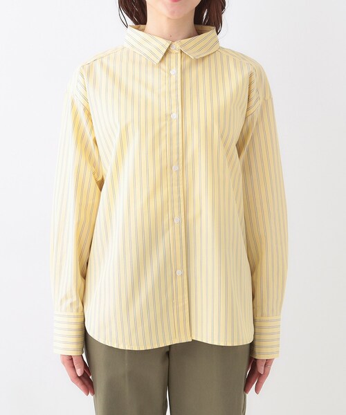 Cutie Blonde（キューティーブロンド）の「【洗える/S-LL】いろいろ ストライプシャツ（シャツ/ブラウス・レディース・イエロー系その他4/ネイビー系2/ブルー系2/ブルー系7・02/03/04/01）」の14枚目の写真