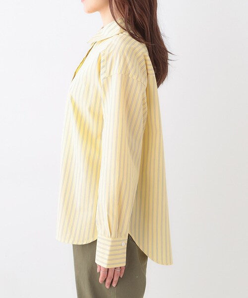 Cutie Blonde（キューティーブロンド）の「【洗える/S-LL】いろいろ ストライプシャツ（シャツ/ブラウス・レディース・イエロー系その他4/ネイビー系2/ブルー系2/ブルー系7・02/03/04/01）」の15枚目の写真